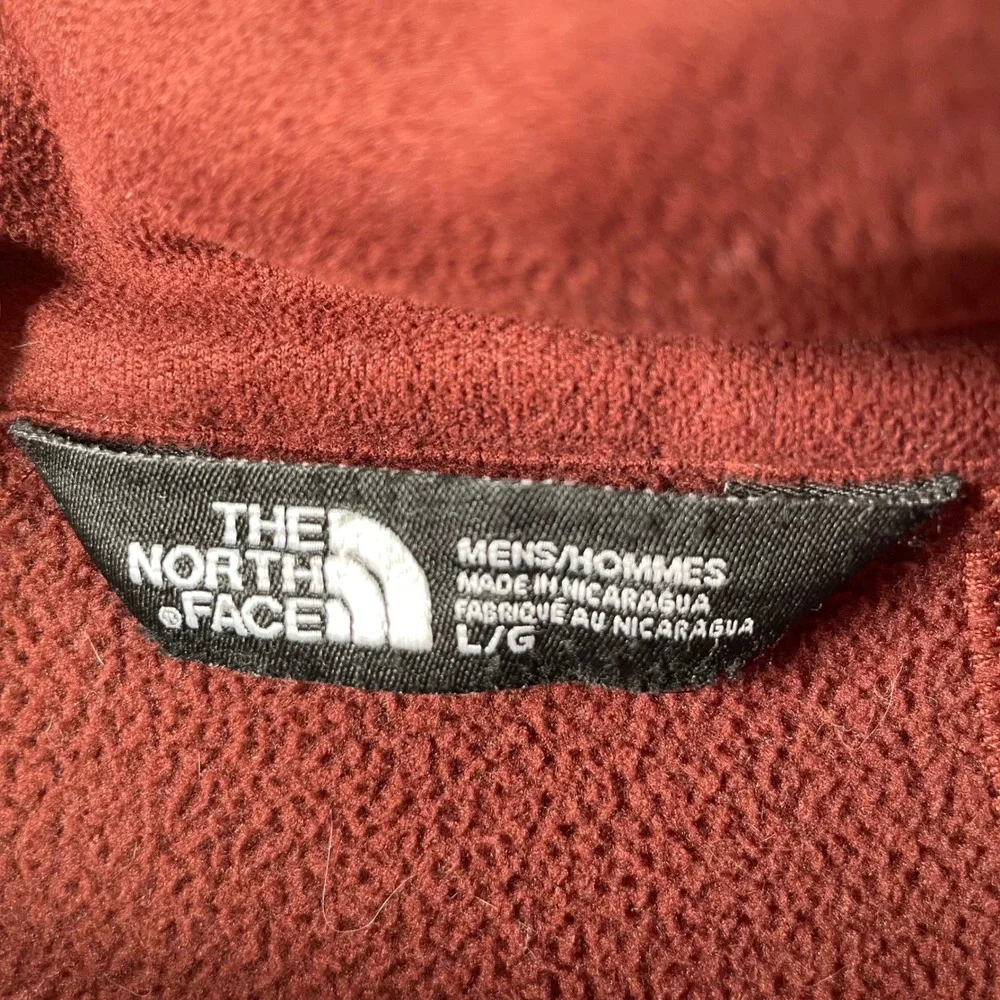 The North Face WindWall Softshell Jacket Mens Large Red Burgundy Full Zip Fleece